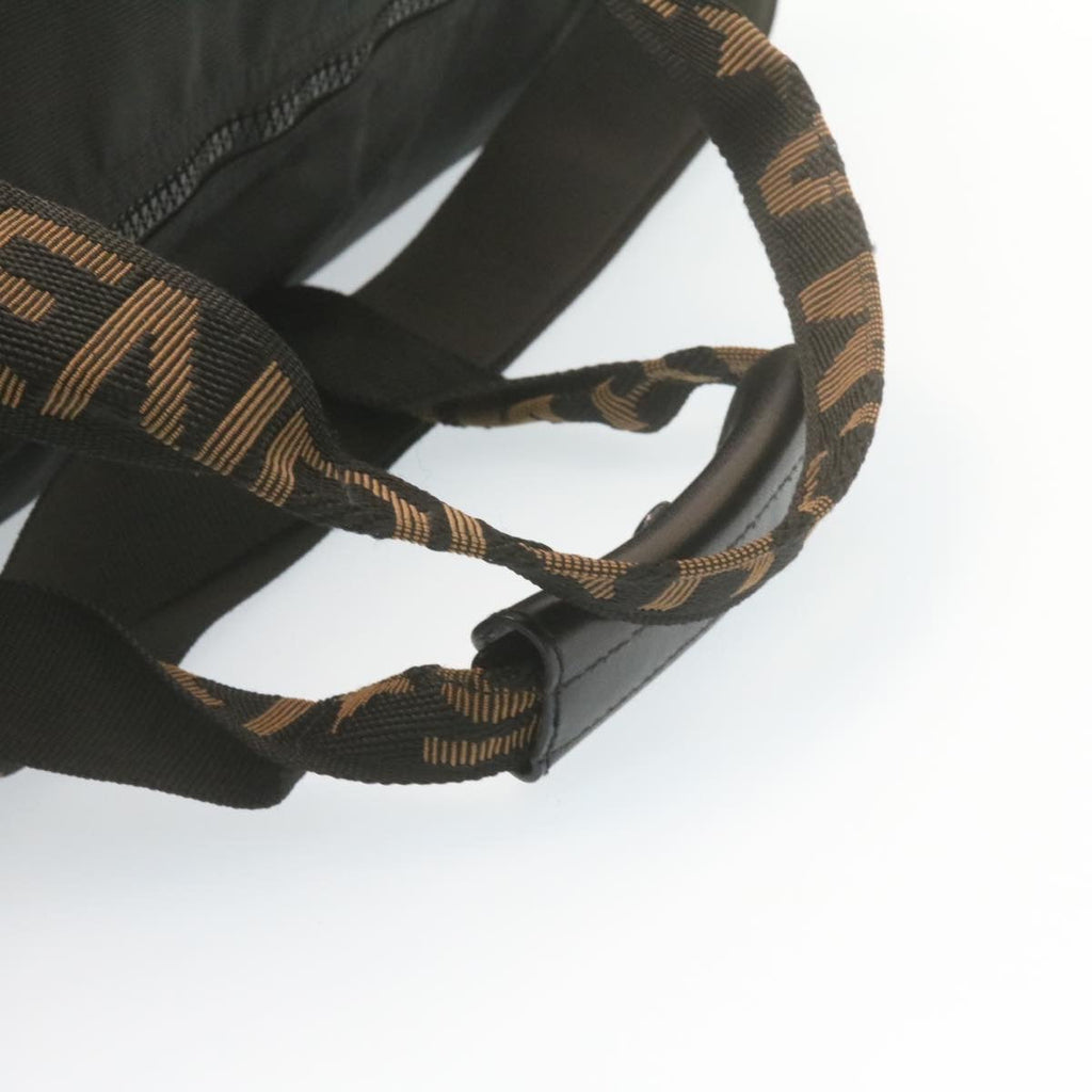 FENDI Boston Bag Nylon 2Way Black  am998g