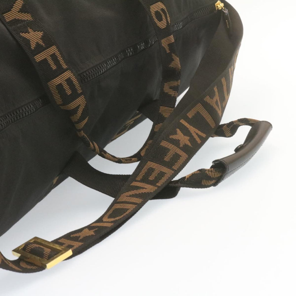 FENDI Boston Bag Nylon 2Way Black  am998g