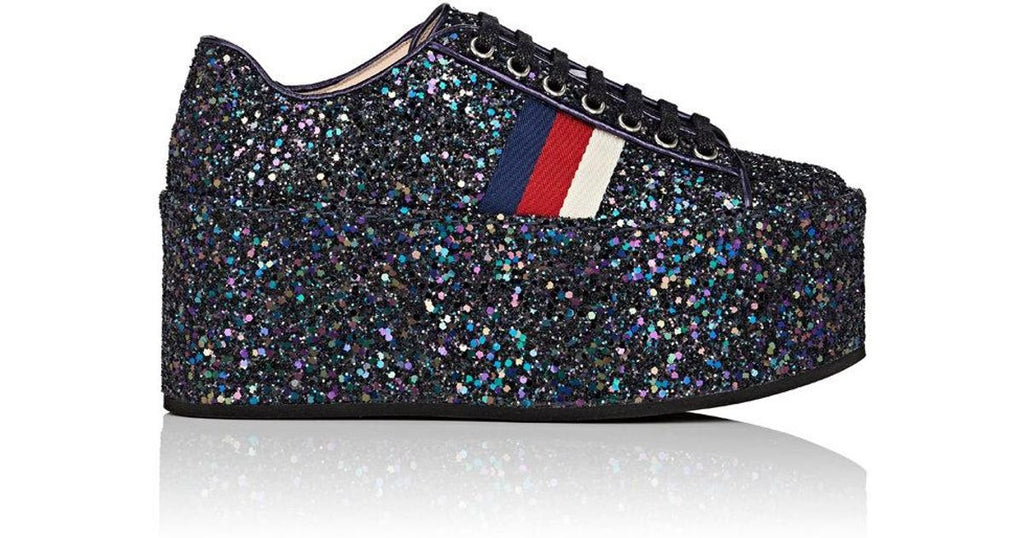 GUCCI Peggy Glitter Platform Sneakers