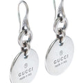 Gucci Trademark Round Drop Earrings- Sterling Silver