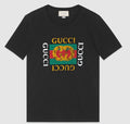 Gucci Distressed Cotton Loved Stud Embellished Logo Jersey T Shirt
