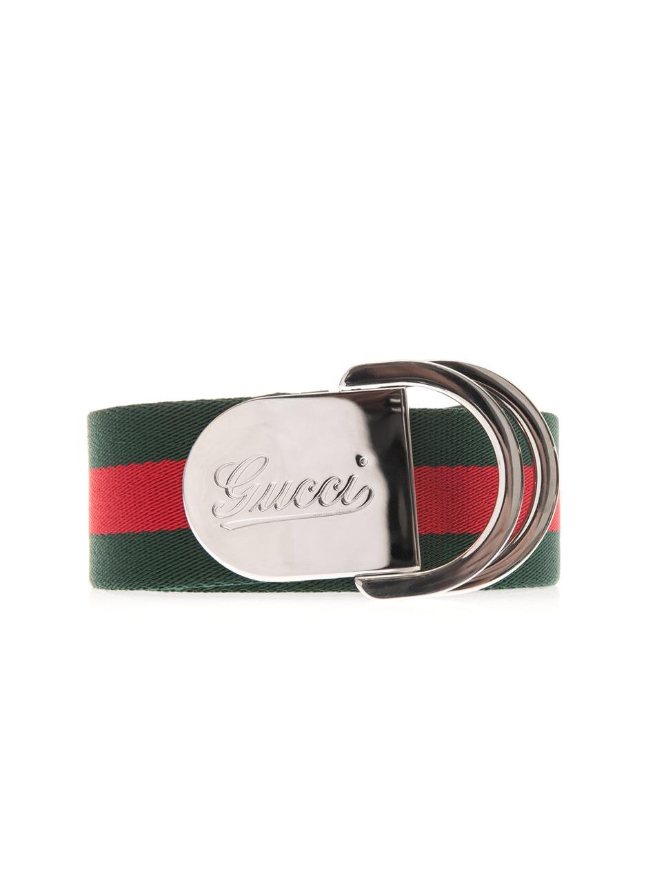 Gucci Logo Web Canvas Belt