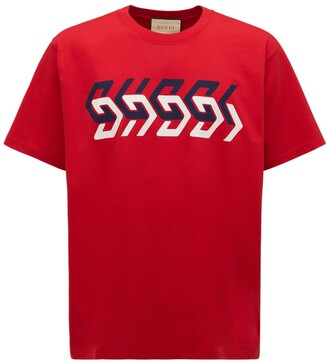 GUCCI Cotton Jersey Mirror Print T-shirt