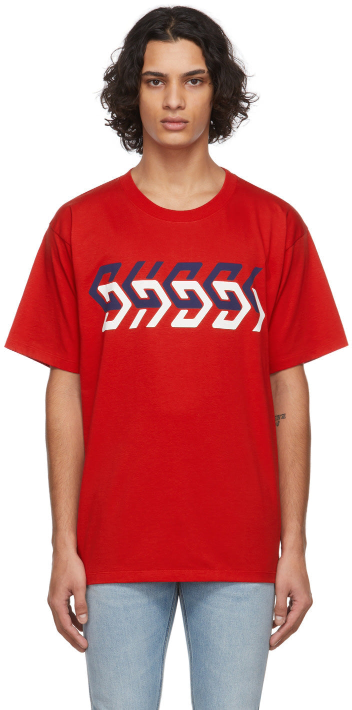 GUCCI Cotton Jersey Mirror Print T-shirt