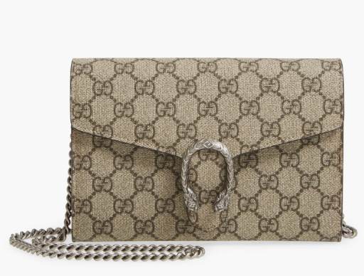 GUCCI GG SUPREME MEDIUM DIONYSUS CHAIN WALLET