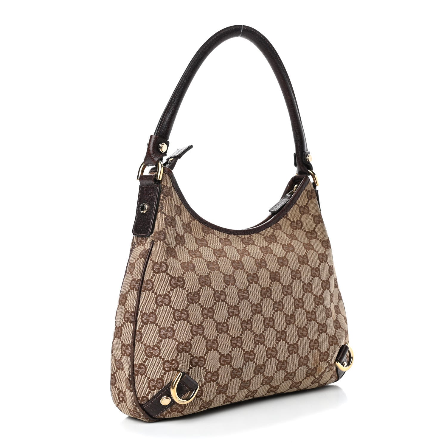 GUCCI MONOGRAM SMALL ABBEY D RING HOBO BAG