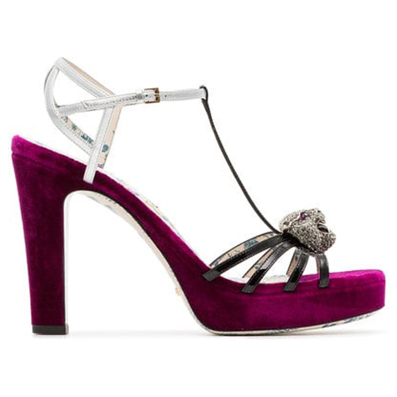 GUCCI VELVET ELIAS PLATFORM HEELS
