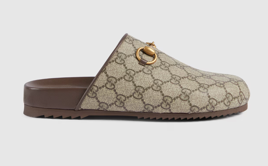 GUCCI GG SUPREME HORSEBIT SLIPPERS