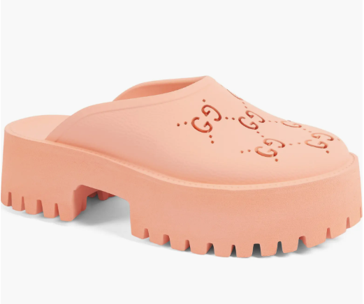 GUCCI ELEA GG LOGO PLATFORM CLOGS