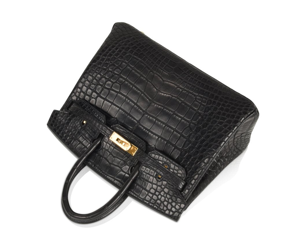 Hermès Birkin 25 Noir Alligator Bag GHW