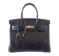 Hermès Birkin 30 Bleu Marine Porosus Crocodile Bag