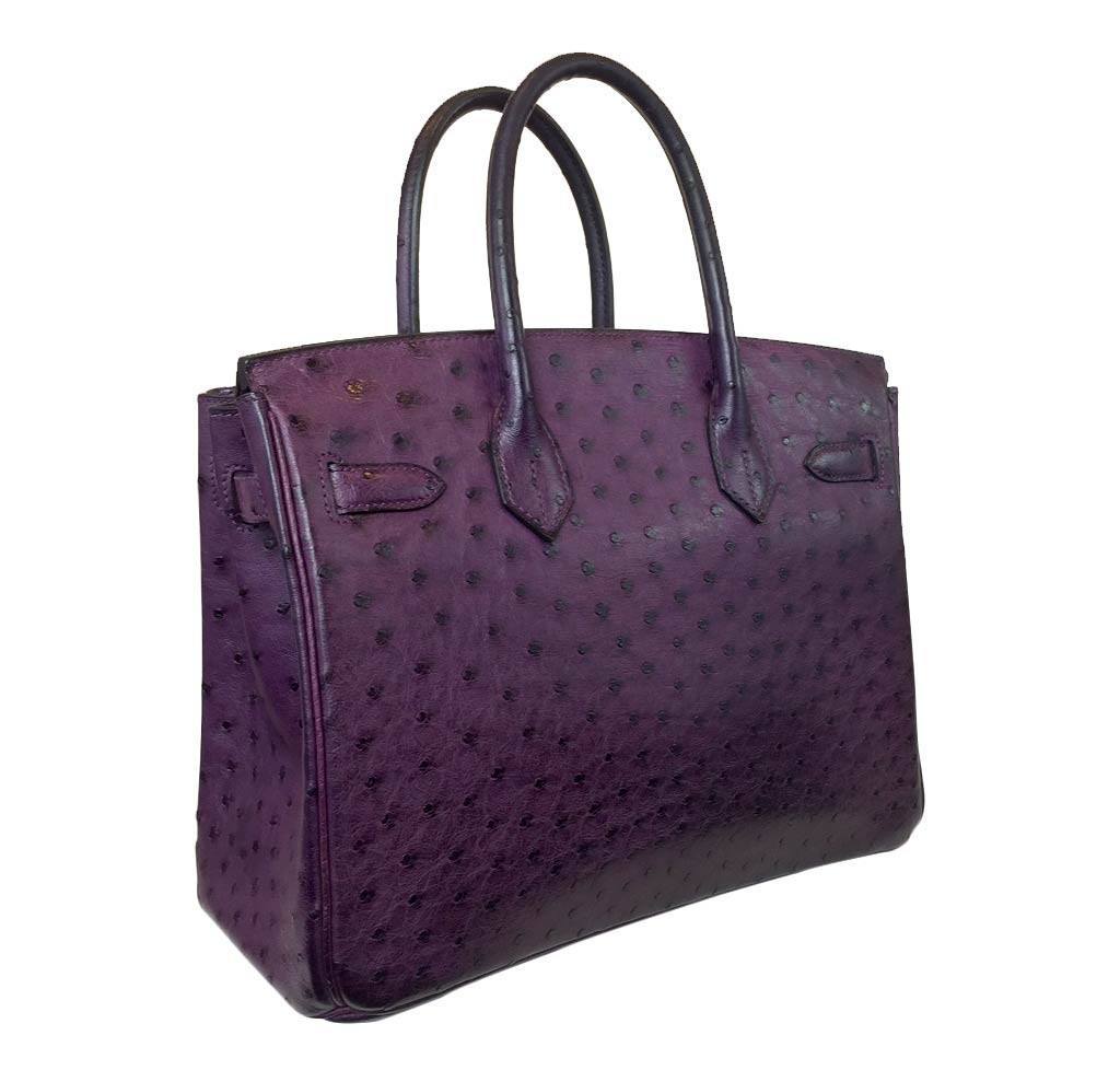 Hermès Birkin 30 Raisin Ostrich Bag