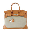Hermès Birkin Ghillies 35 Bag Barenia Toile