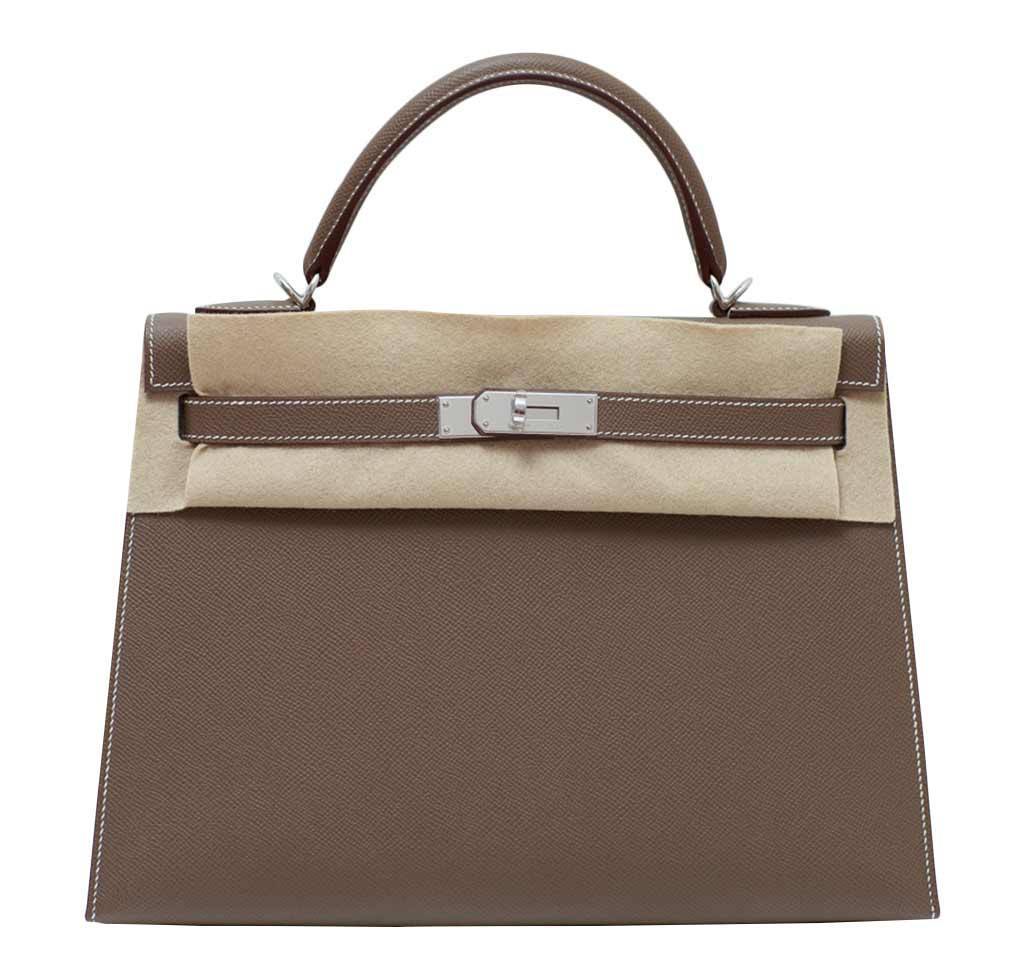 Hermès Kelly 32 Etoupe Sellier Bag