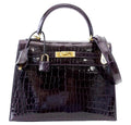 Hermès Sellier 25 Prunoir Kelly GHW
