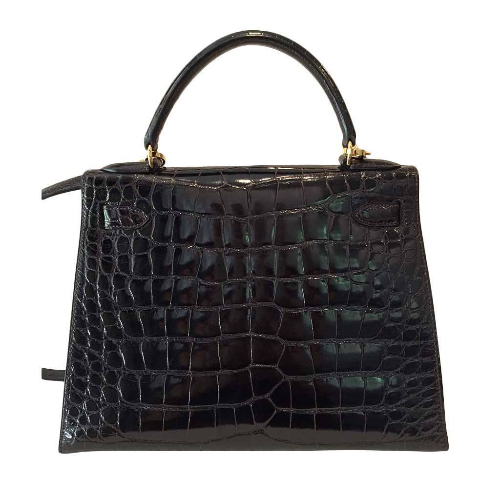 Hermès Kelly 28 Sellier Alligator Gold Hardware