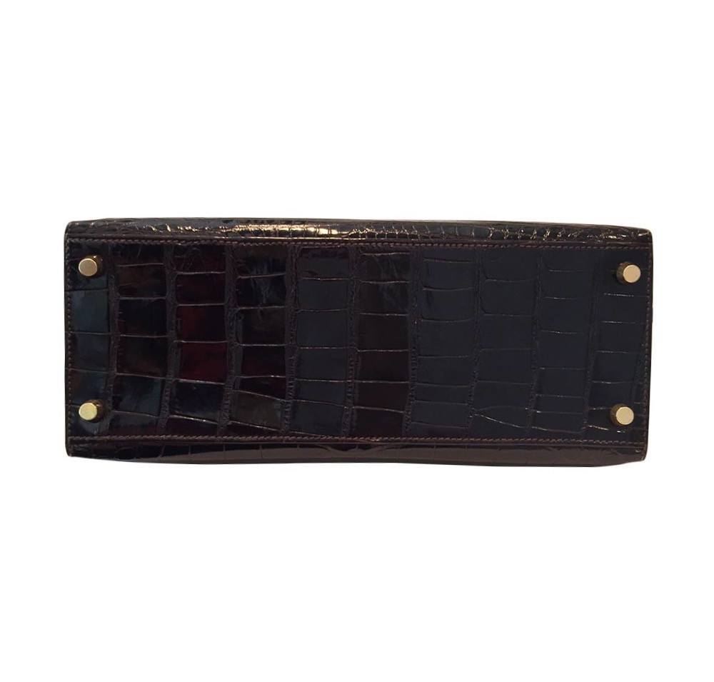 Hermès Kelly 28 Sellier Alligator Gold Hardware