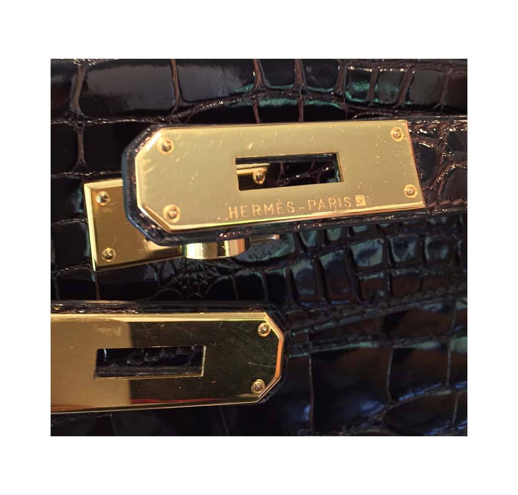 Hermès Kelly 28 Sellier Alligator Gold Hardware
