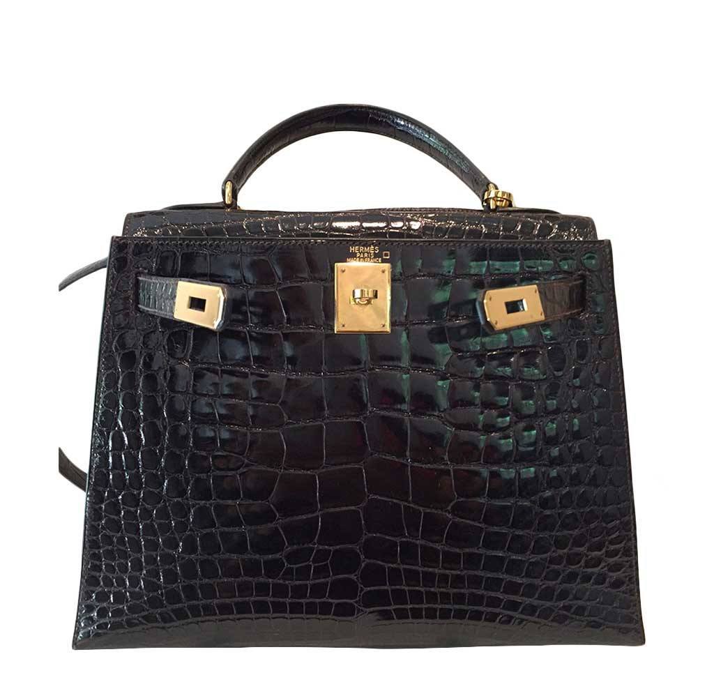Hermès Kelly 28 Sellier Alligator Gold Hardware