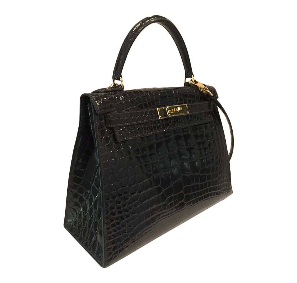 Hermès Kelly 28 Sellier Alligator Gold Hardware