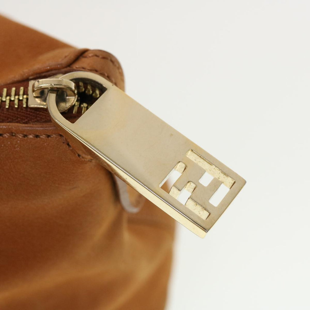FENDI Tote Bag Leather Brown  hk725