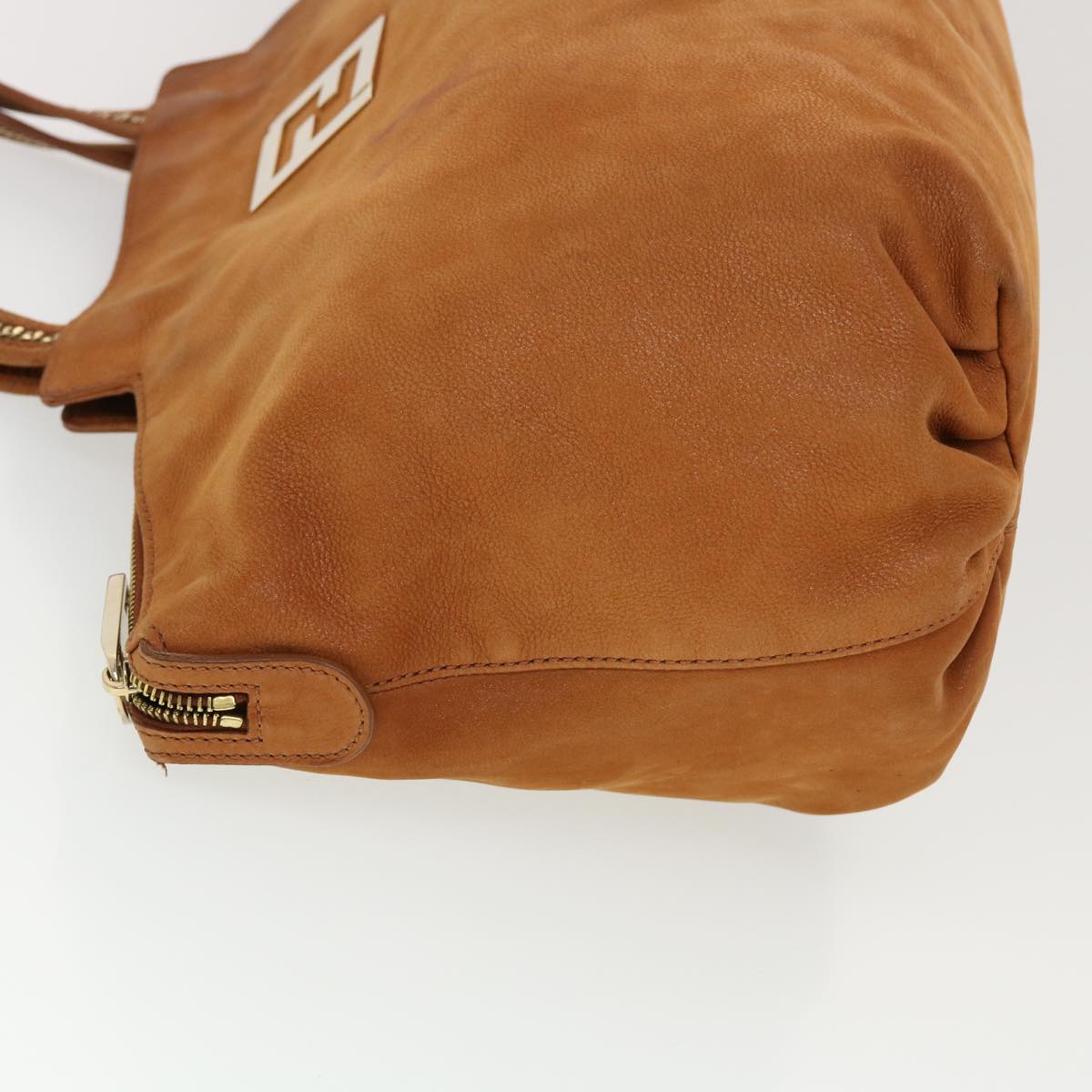 FENDI Tote Bag Leather Brown  hk725