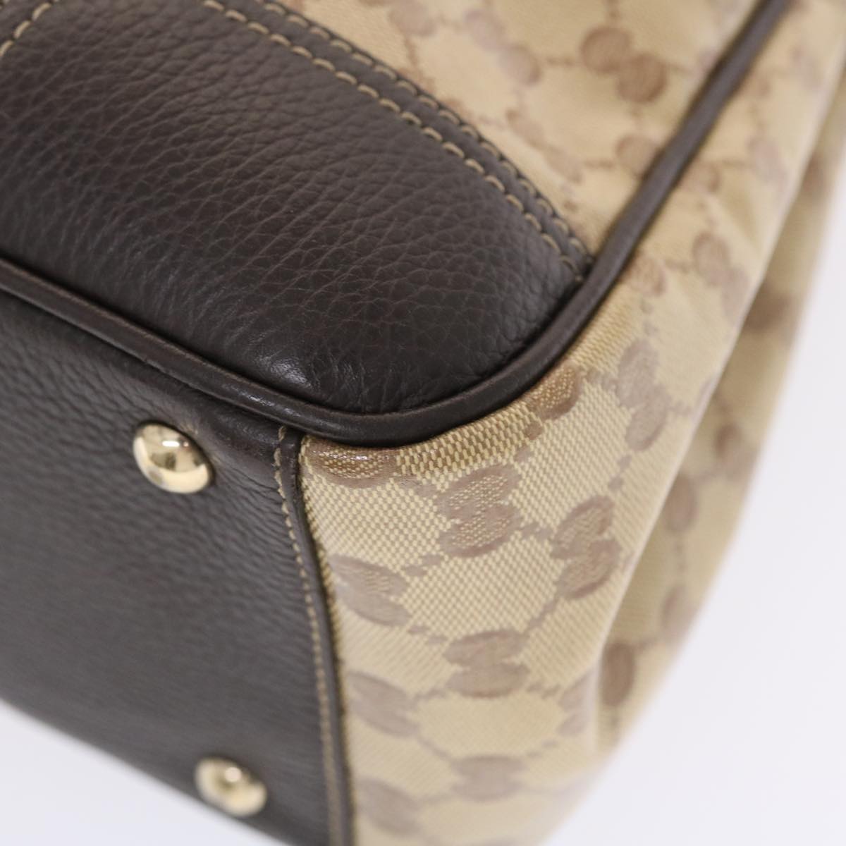 GUCCI GG Crystal Canvas Web Sherry Line Shoulder Bag Beige 293599  hk775