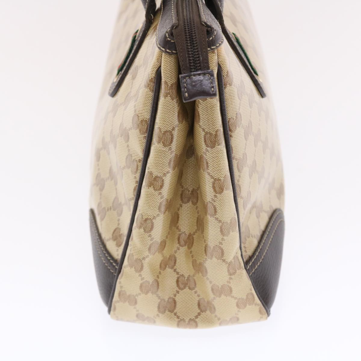 GUCCI GG Crystal Canvas Web Sherry Line Shoulder Bag Beige 293599  hk775