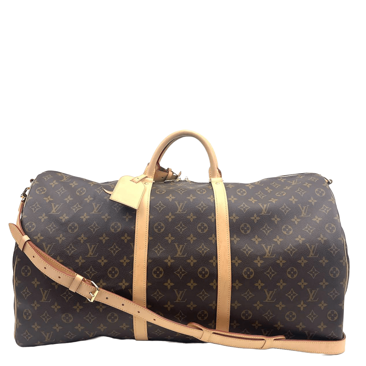 LOUIS VUITTON Monogram Keepall 60 Bando w/Strap Lock & Key