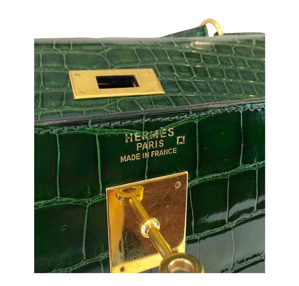 Hermès Kelly Sellier 35 Vert Emerald Bag