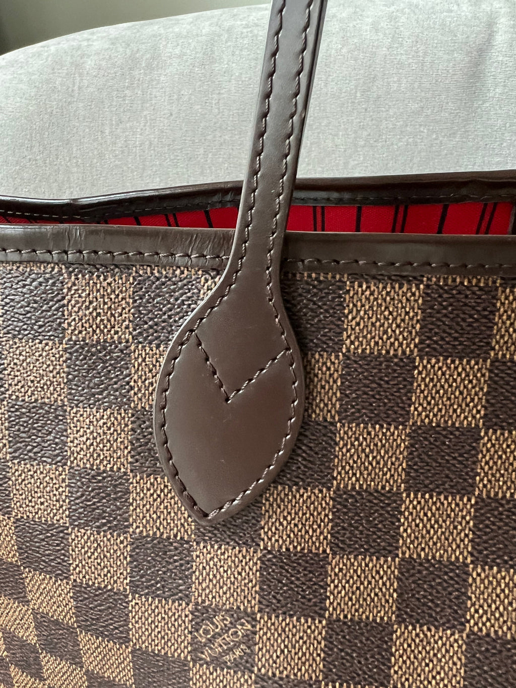 Louis Vuitton Neverfull GM Damier Ebene Cherry Interior (RRP £1,450)