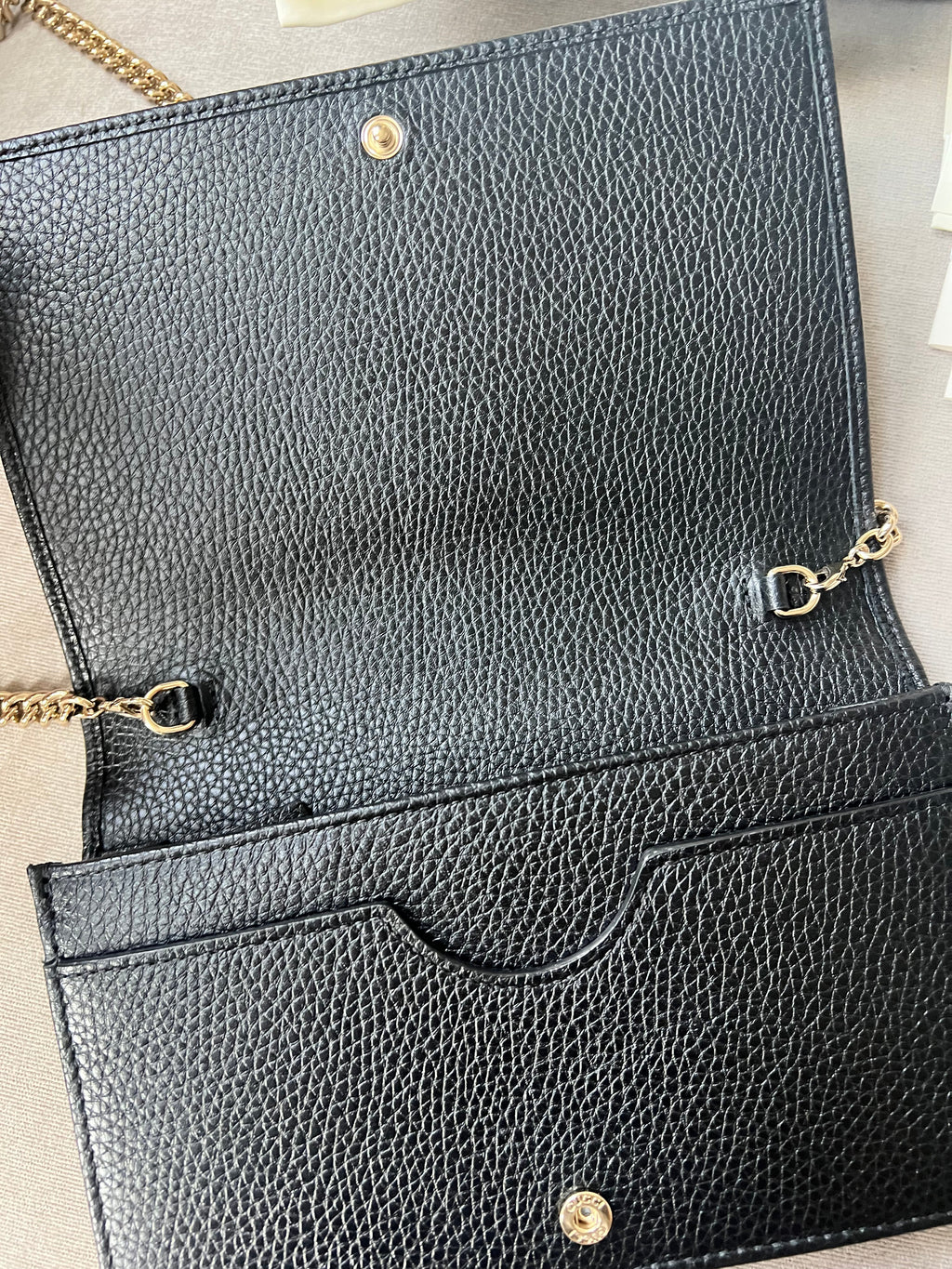 Gucci Black Soho Chain Wallet