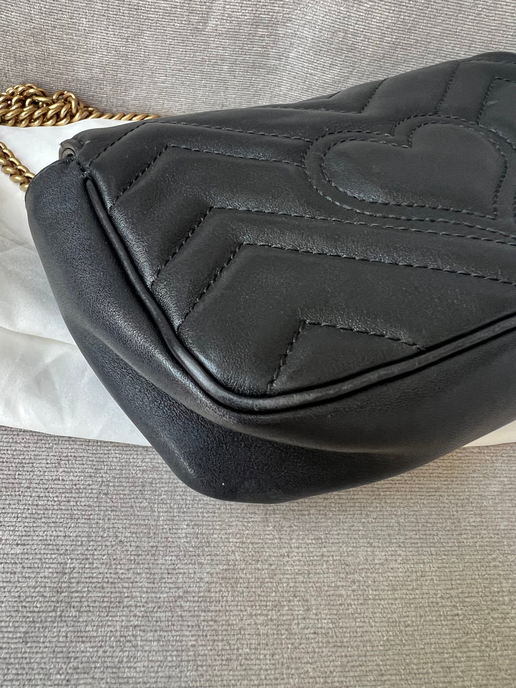Gucci GG Black Marmont Super Mini Shoulder Bag