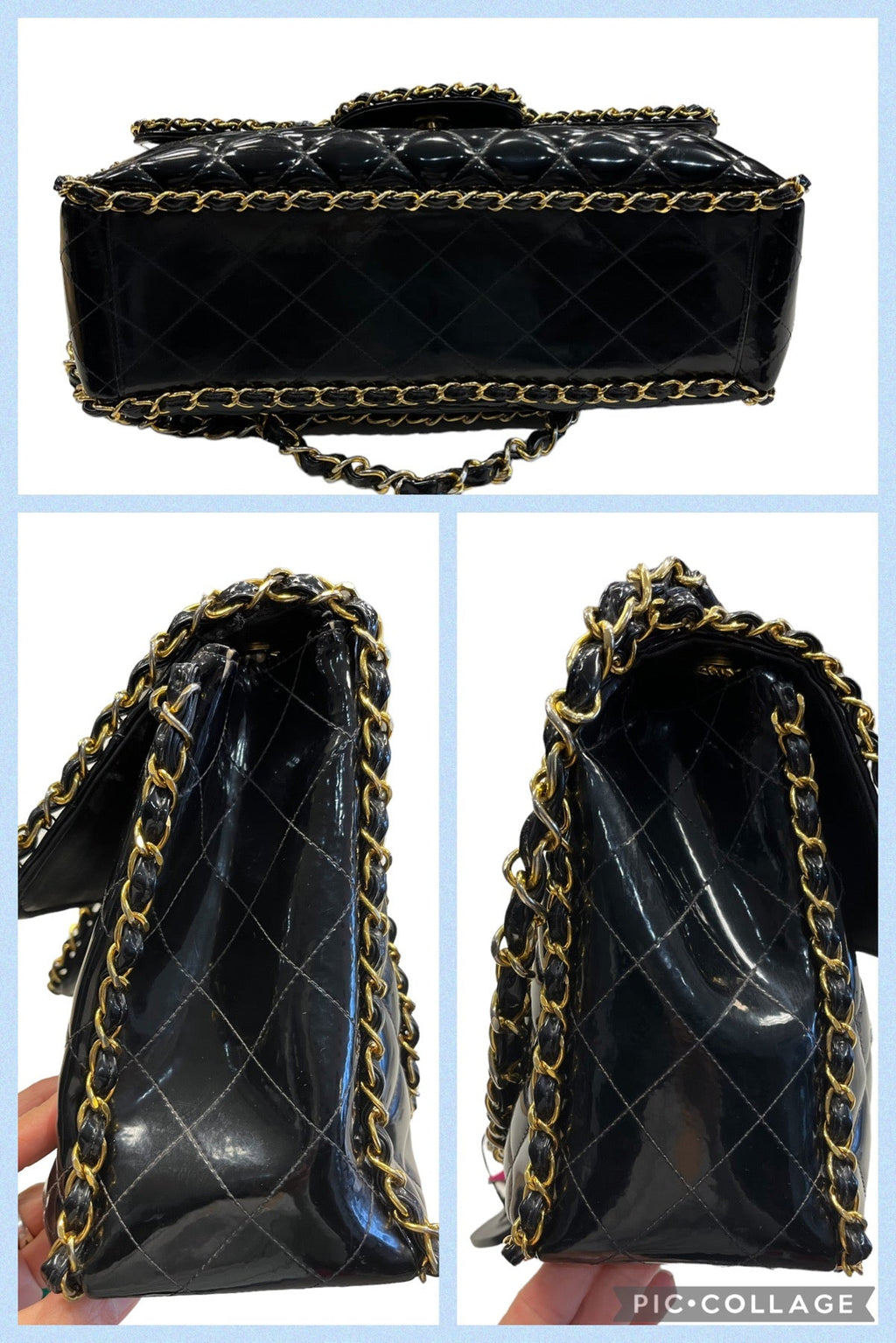 Large Vintage Flap Bag By Chanel VINTAGE Size: Large