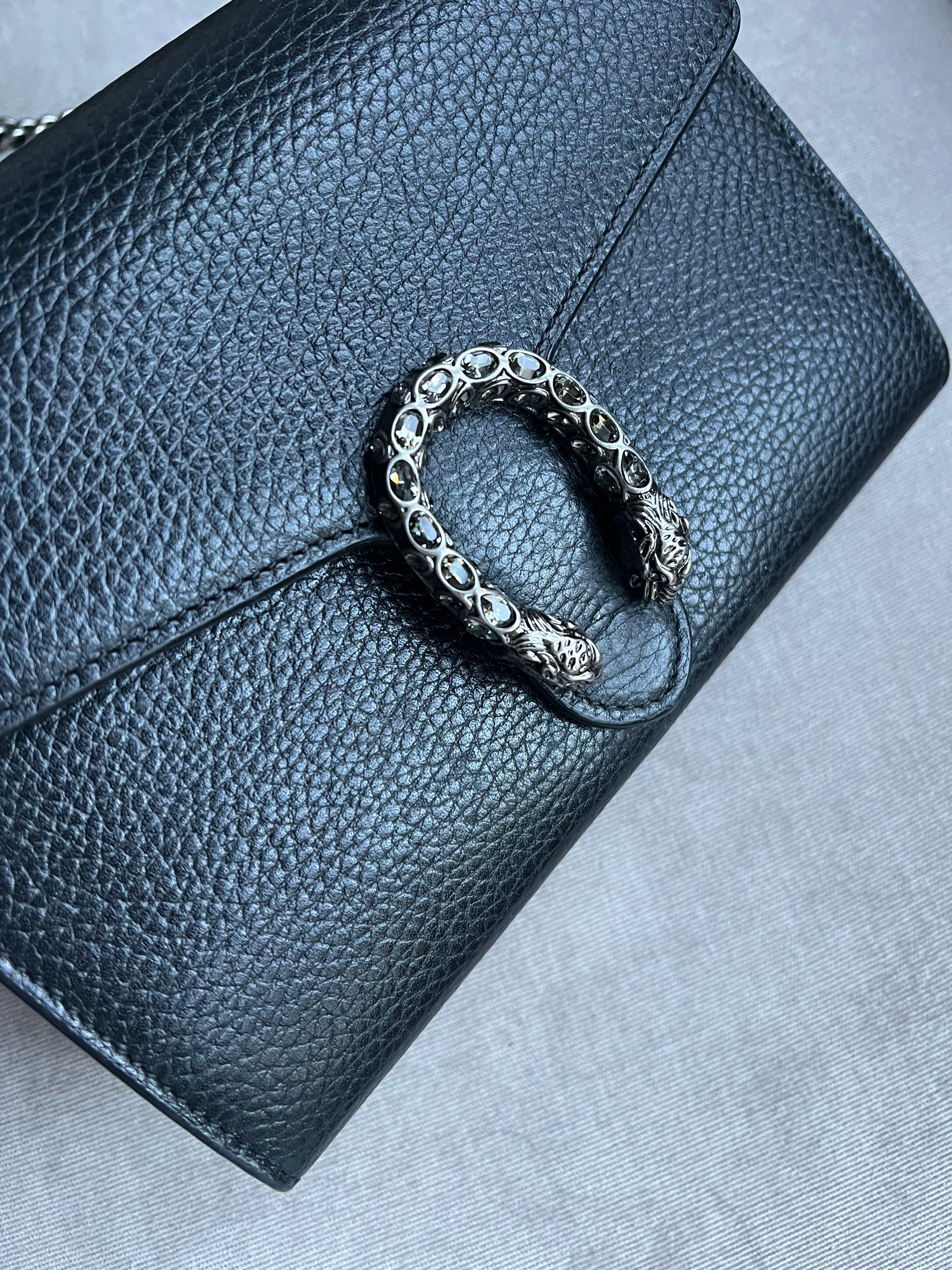 Gucci Dionysus Black Mini Chain Bag