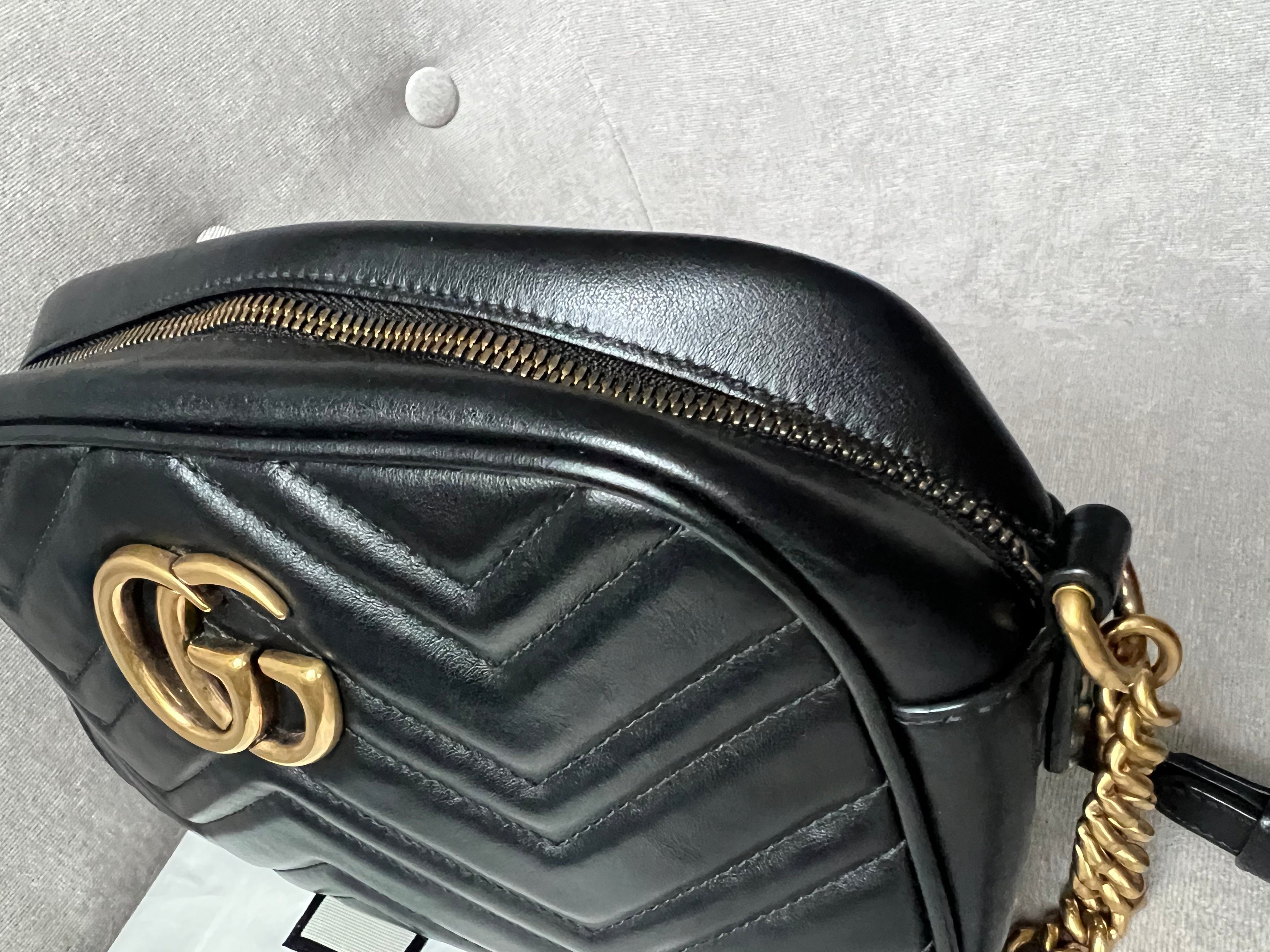 Gucci GG Black Marmont Small Shoulder Bag
