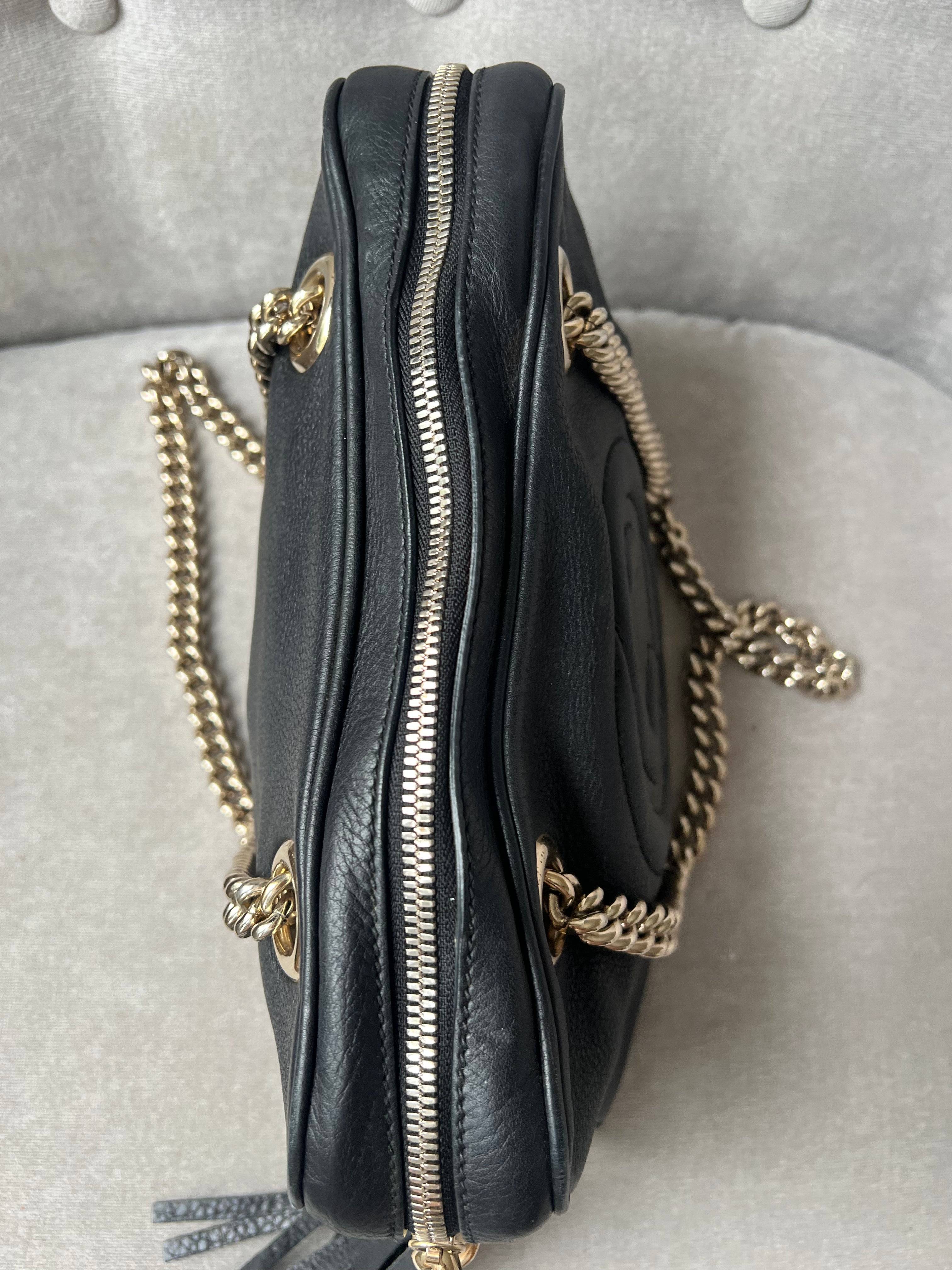 Gucci Black Small Soho Chain Tote