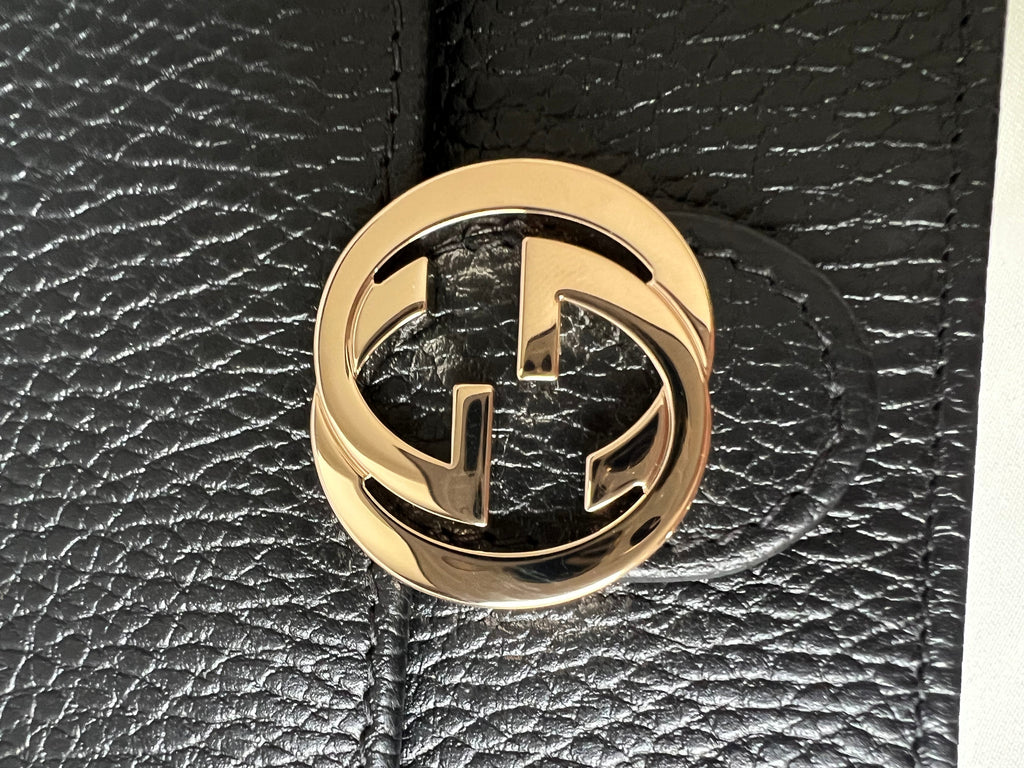 Gucci Black Interlocking Chain Wallet