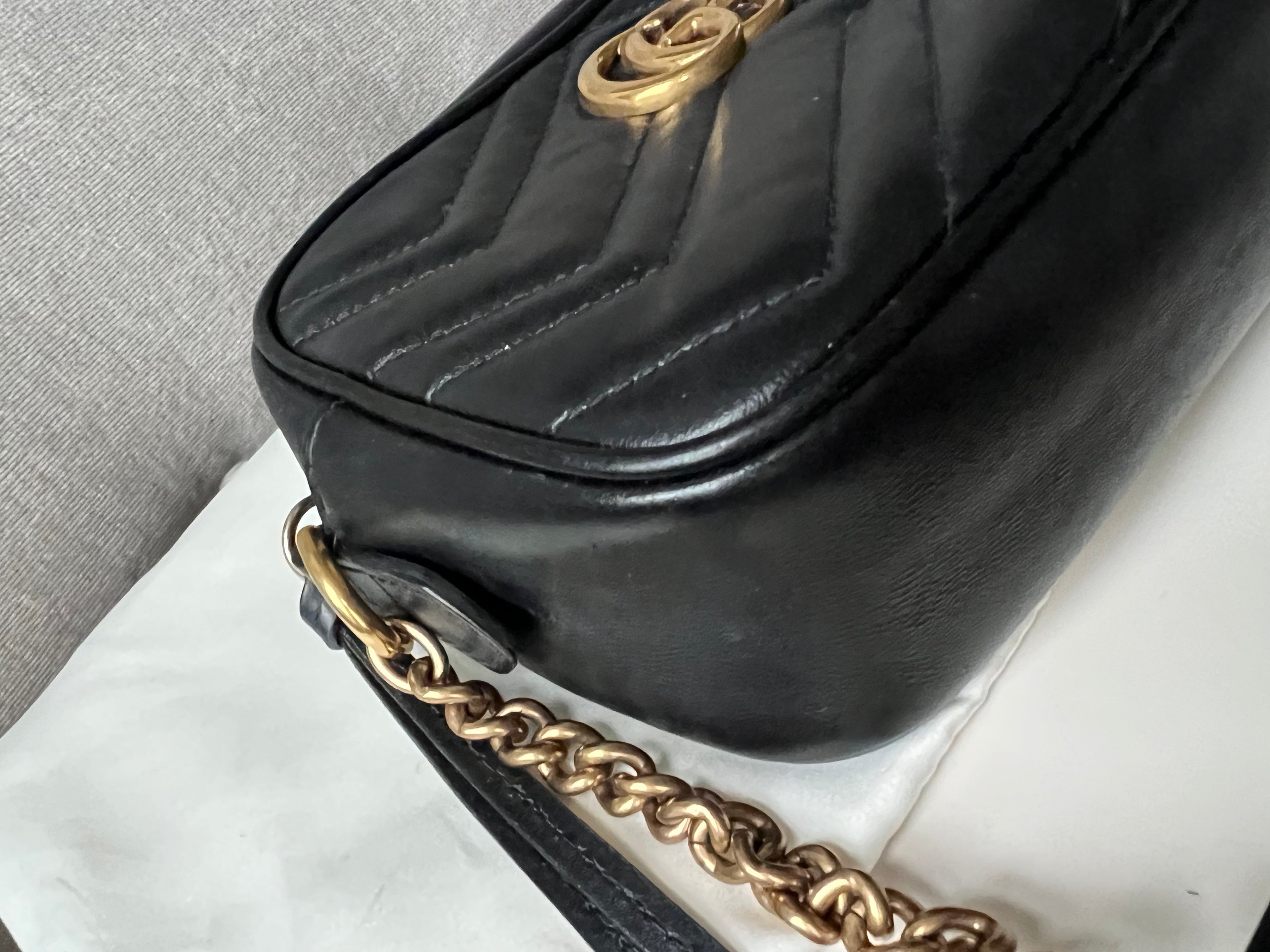Gucci GG Black Marmont Mini Shoulder Bag (RRP £1,160)