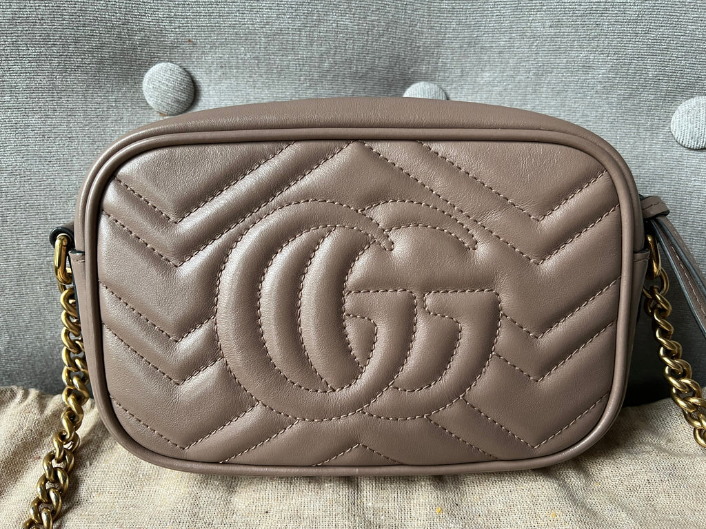 Gucci GG Dusty Pink Marmont Mini Shoulder Bag (RRP £1,160)