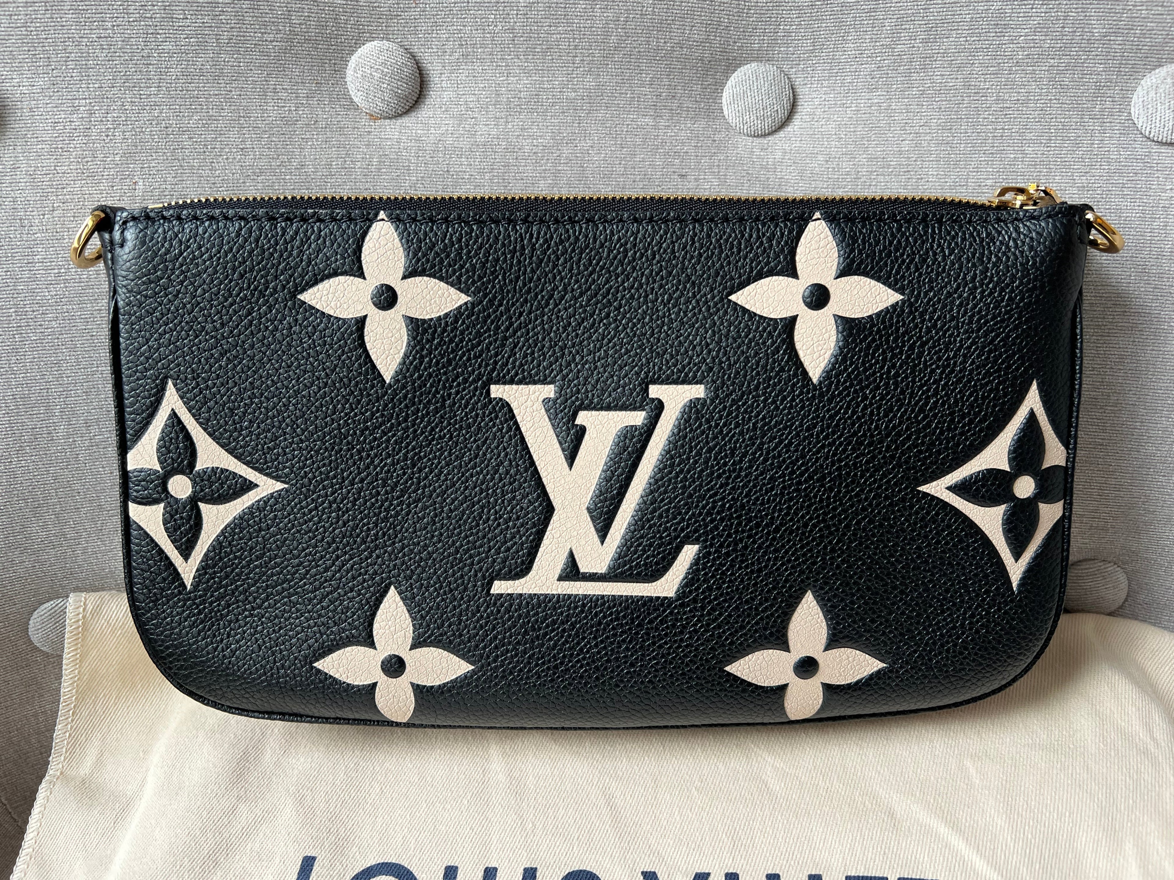 Louis Vuitton Multi Pochette Accessoires Black Beige Empreinte (RRP £2120)