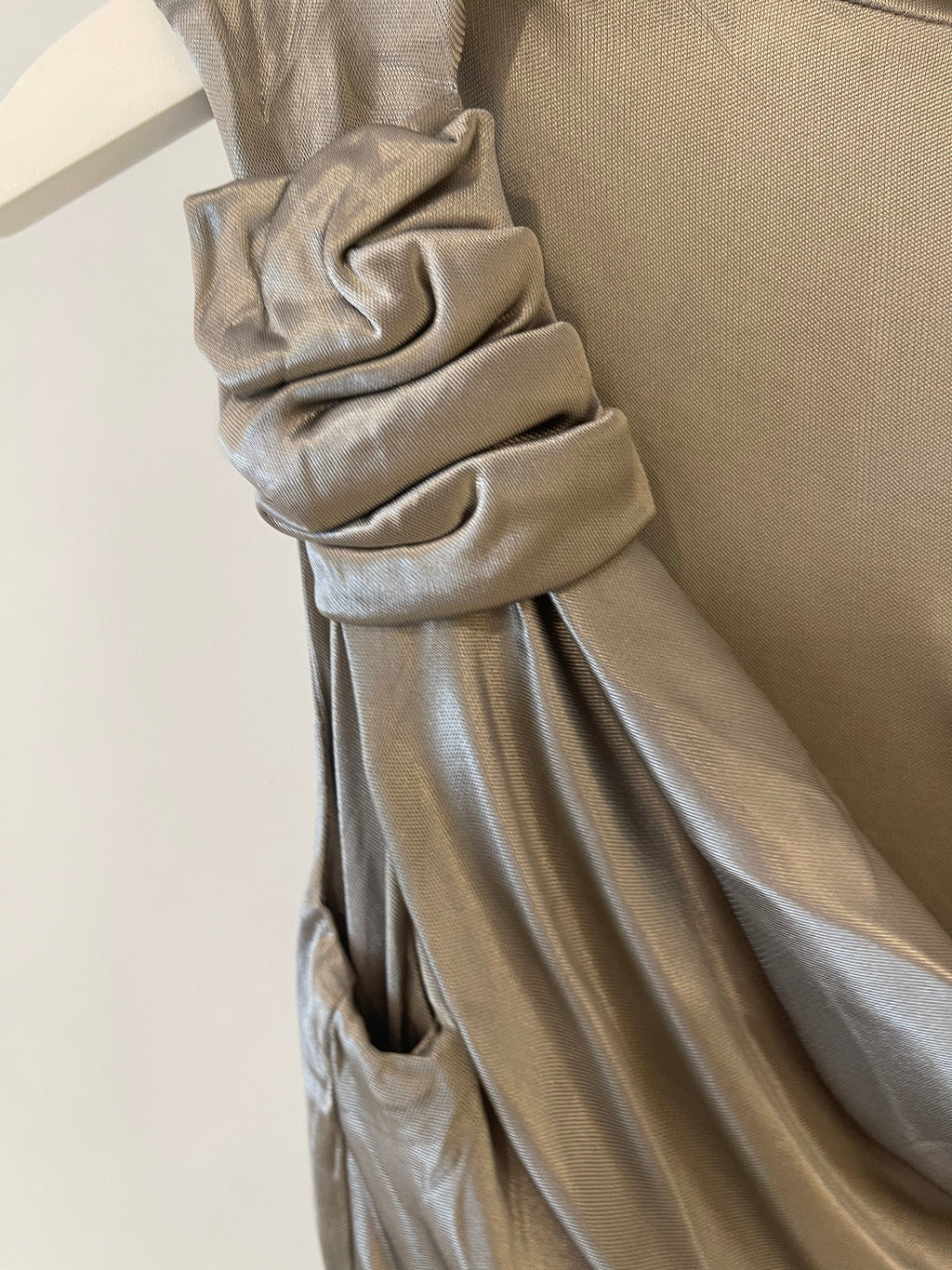 Gucci Grey Satin Midi Dress Size XS (UK 4)