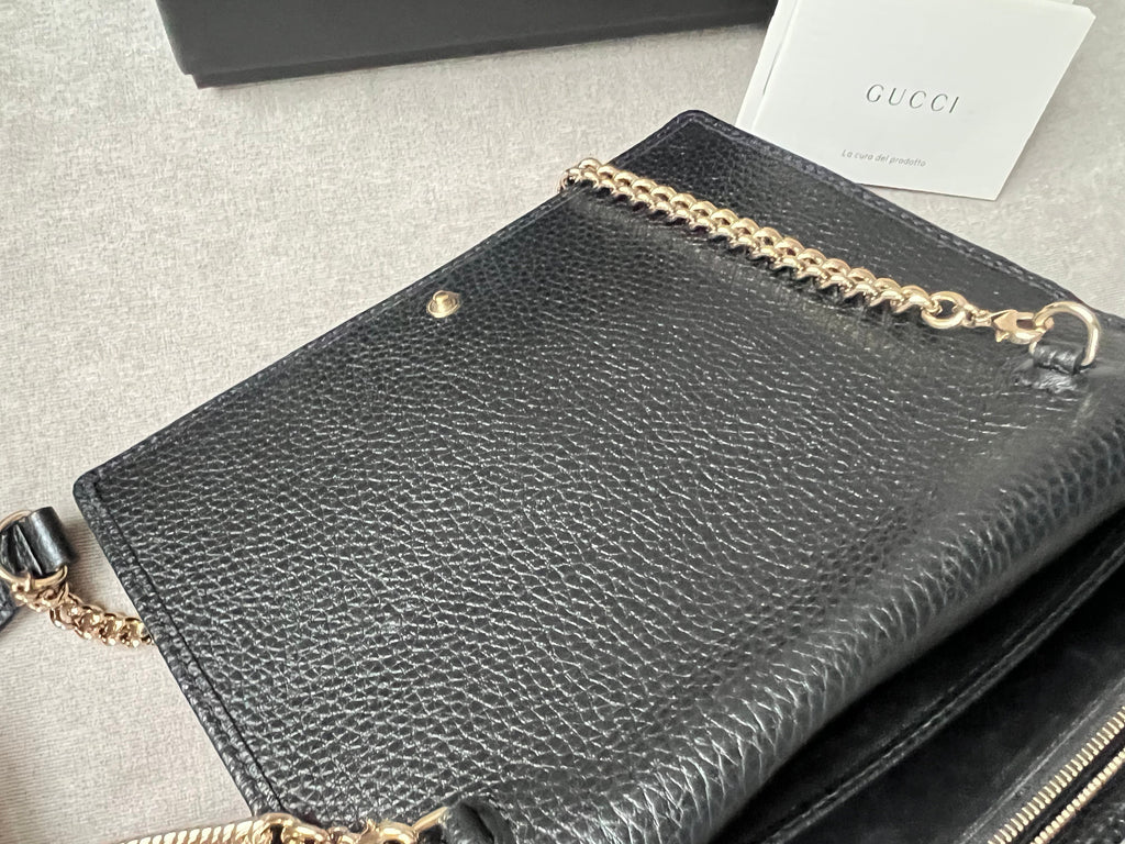 Gucci Black Soho Chain Wallet