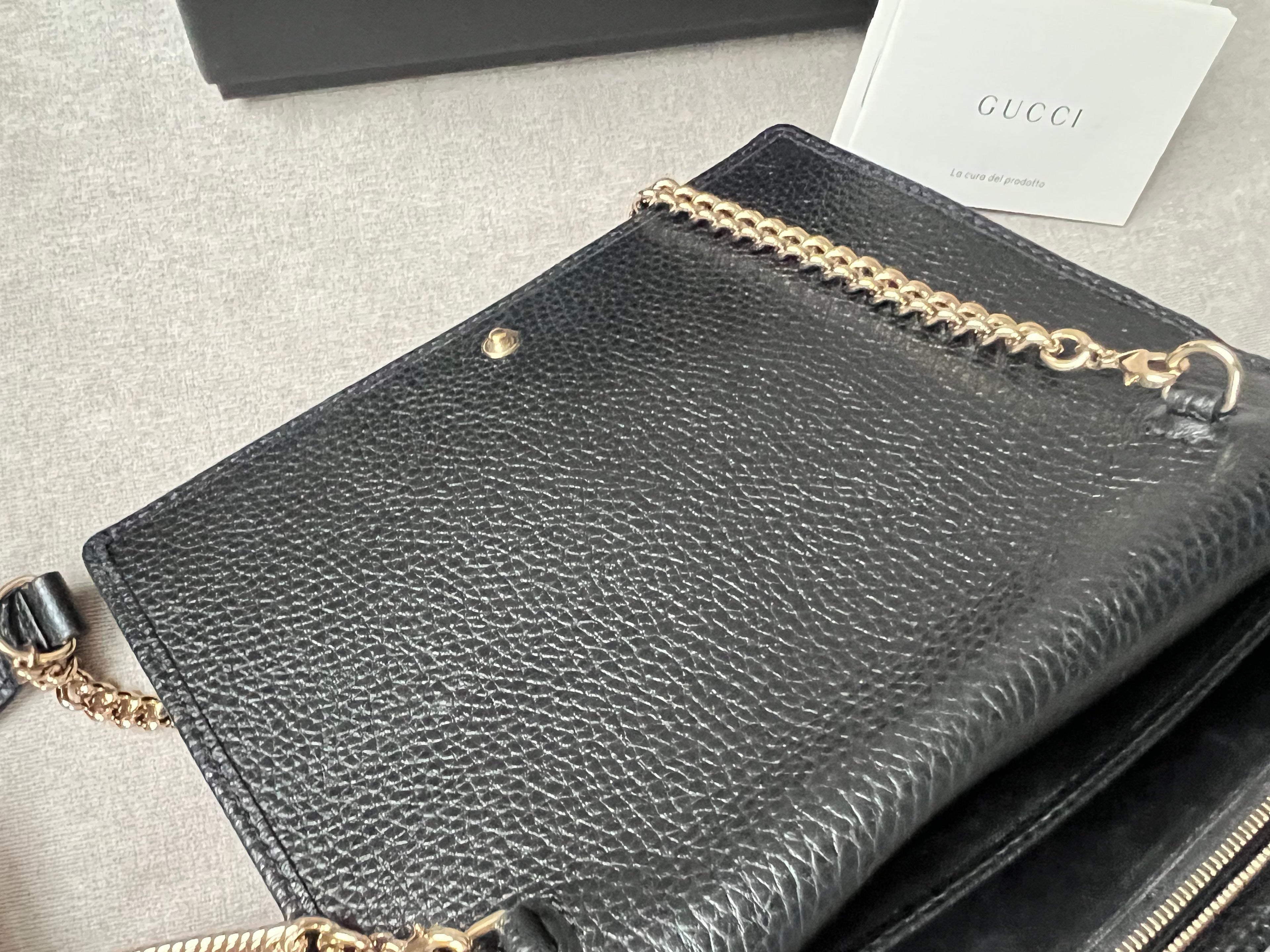 Gucci Black Soho Chain Wallet