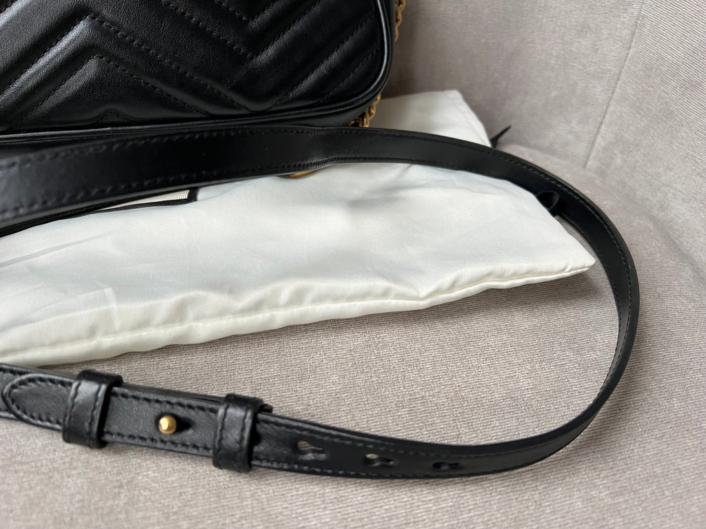Gucci GG Black Marmont Small Shoulder Bag