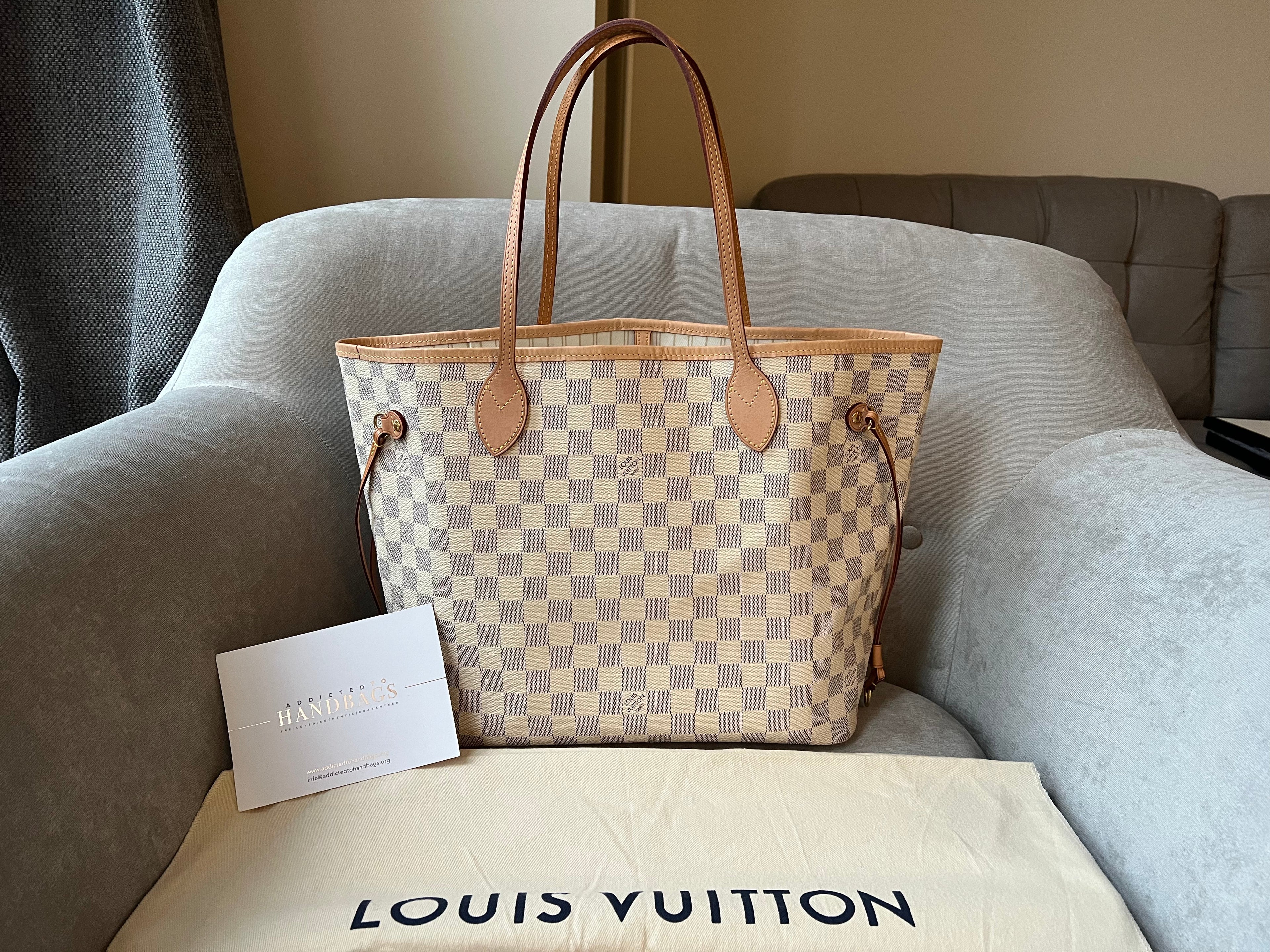 Louis Vuitton Neverfull MM  Damier Azur (RRP £1,410)