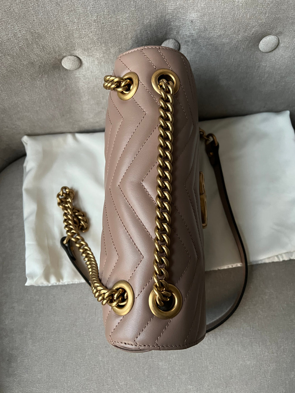 Gucci GG Dusty Pink Marmont Small Shoulder Bag (RRP £1800)