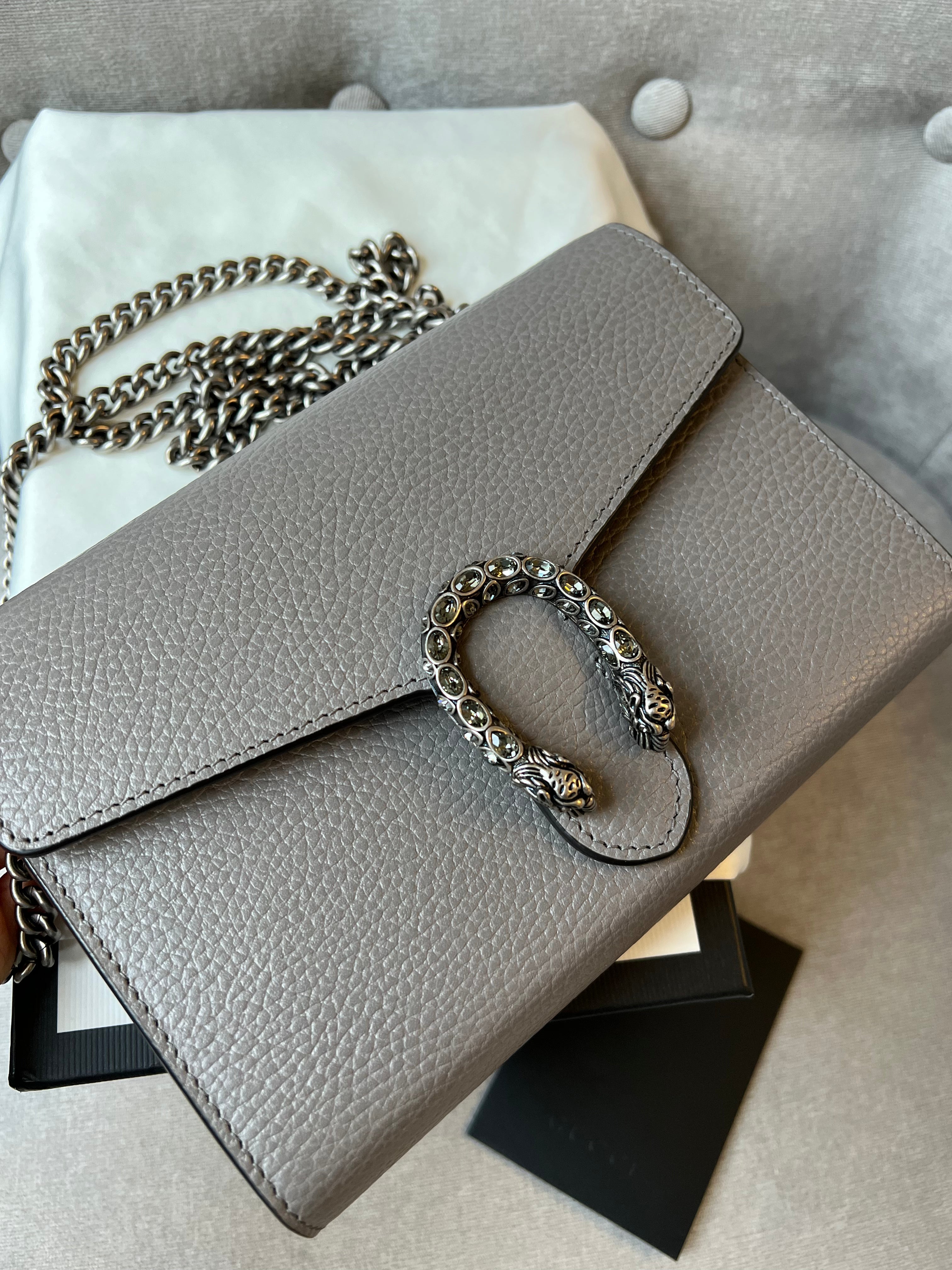 Gucci Dionysus Grey Mini Chain Bag (RRP £1340)