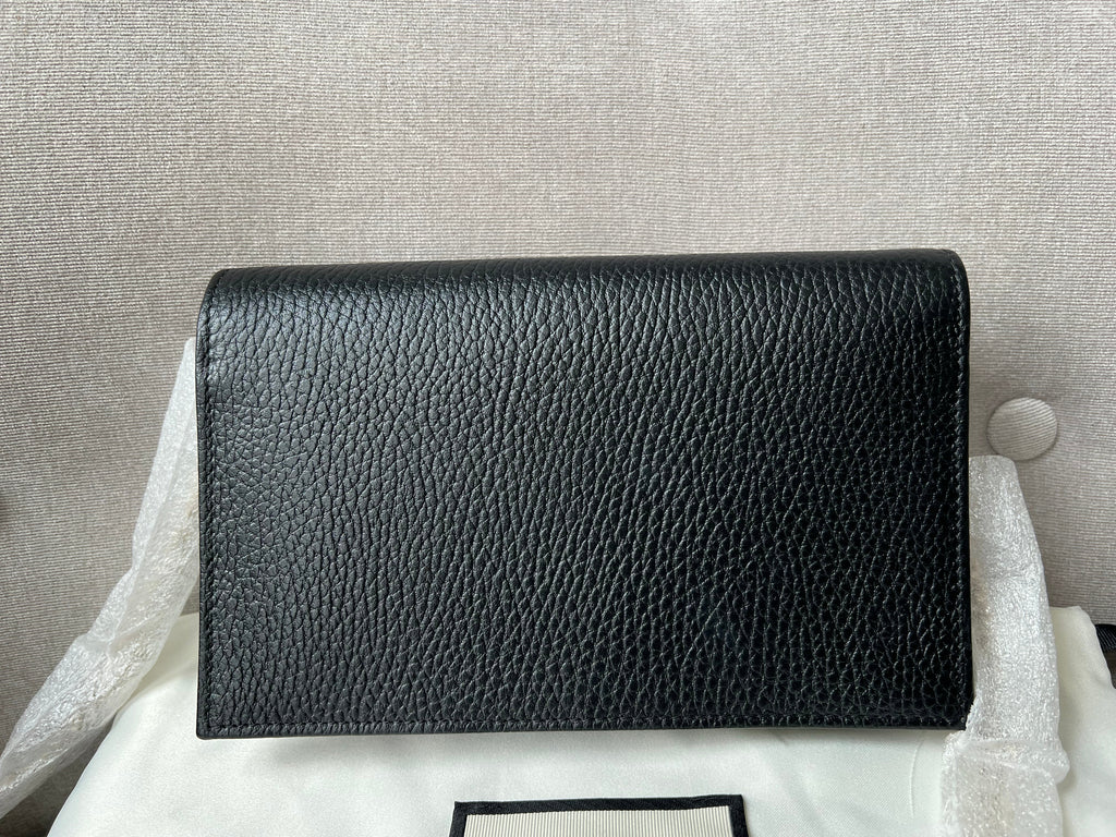 Gucci Black Interlocking Chain Wallet