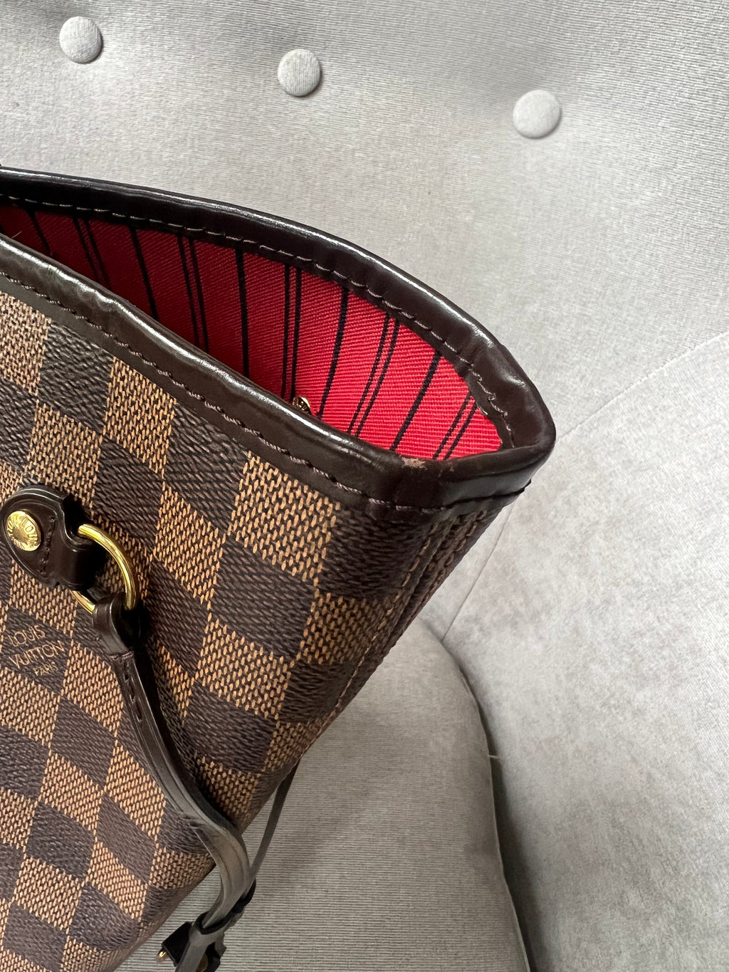 Louis Vuitton Neverfull MM Damier Ebene Cherry Interior (RRP £1,410)